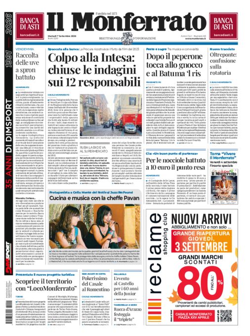 Il Monferrato - Edizione 63 del 01/09/2026